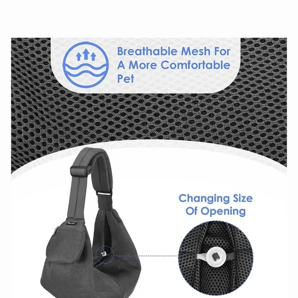 Gray Pet Sling Carrier - Picture 4 of 9